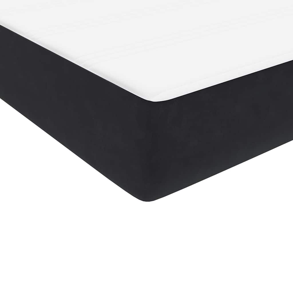 Box spring krevet s madracem crni 160x210 cm baršunasti