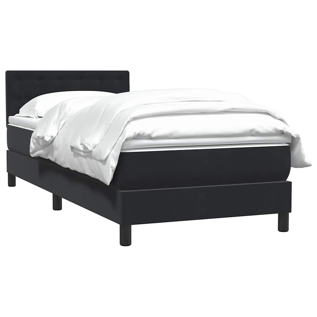 Box spring krevet s madracem crni 90x210 cm baršunasti