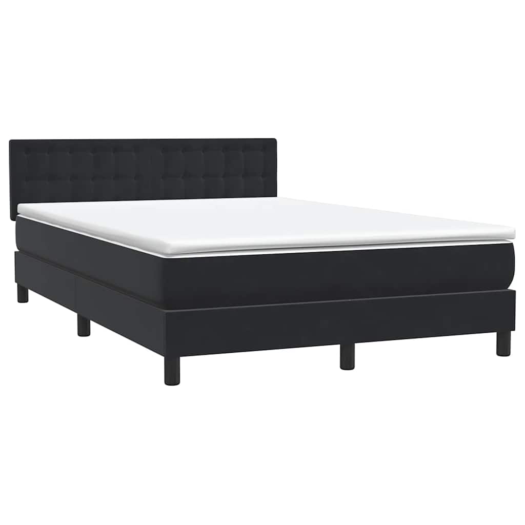 Box spring krevet s madracem crni 160x210 cm baršunasti