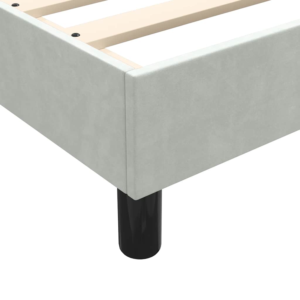 Box Spring krevet s madracem svijetlo sivi 80x220 cm samt