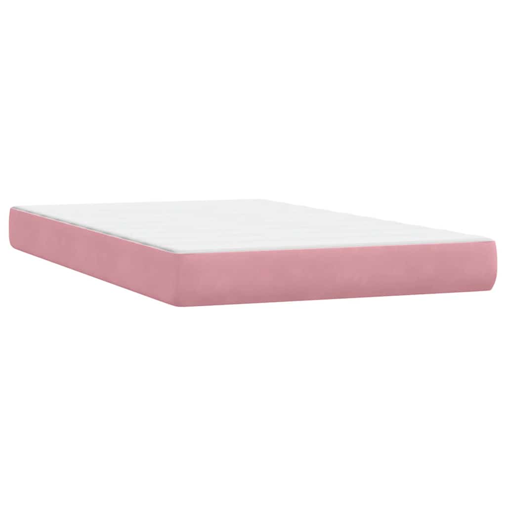 Box Spring krevet s madracem ružičasti 120x220 cm samt