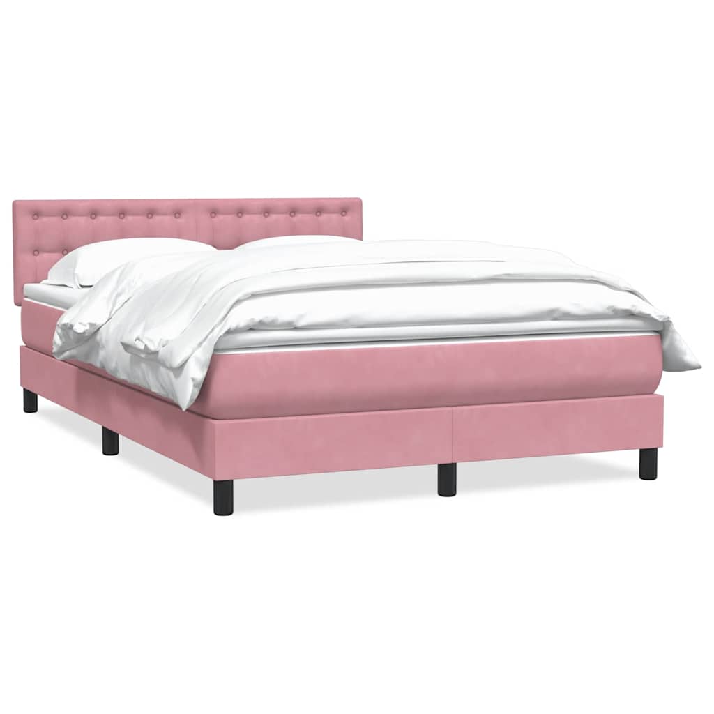 Box Spring krevet s madracem ružičasti 160x220 cm baršun