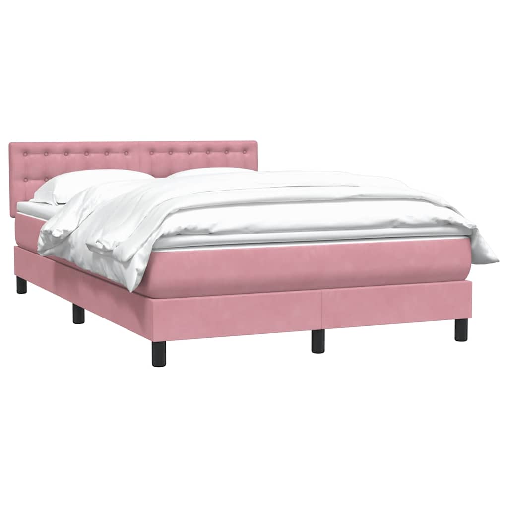 Box Spring krevet s madracem ružičasti 160x220 cm baršun
