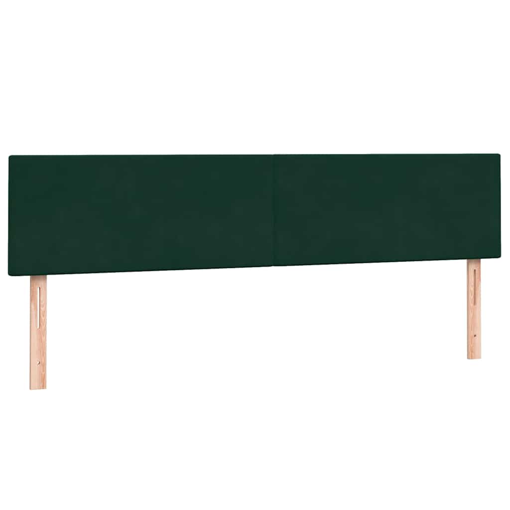 Box Spring krevet s madracem i LED tamno zeleni 180x220 cm baršun