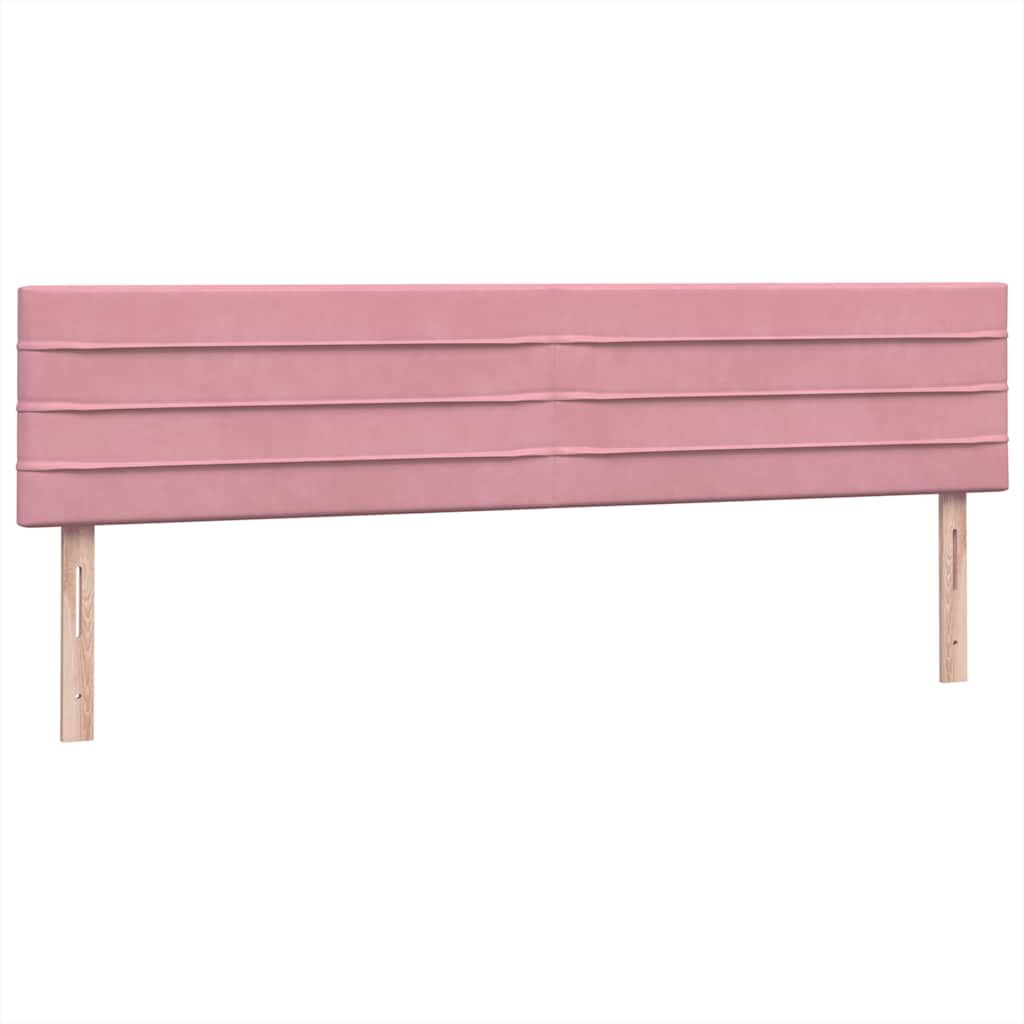 Krevet s oprugama i madracem LED ružičasti 180x210 cm baršunasti