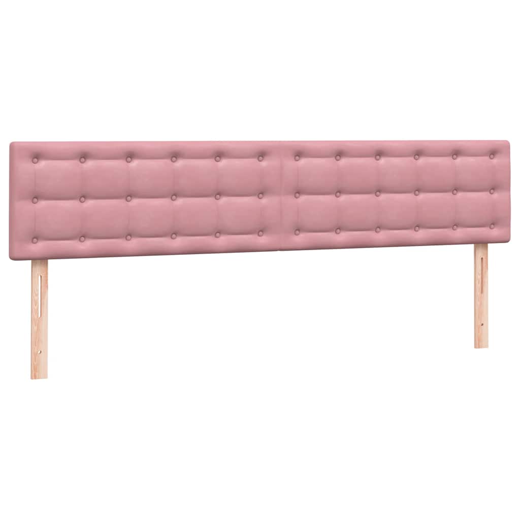 Krevet s oprugama i madracem LED ružičasti 180x210 cm baršunasti
