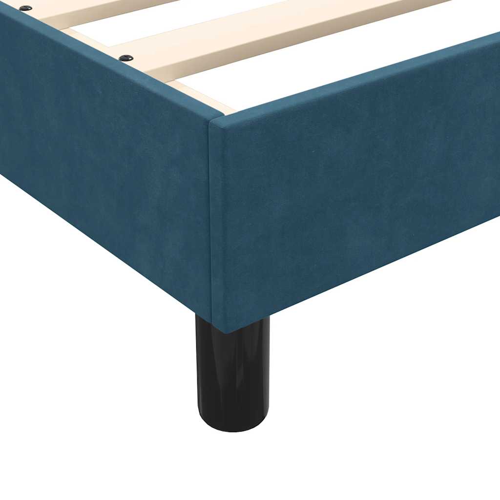 Box Spring krevet s madracem tamnoplavi 80x210 cm baršun