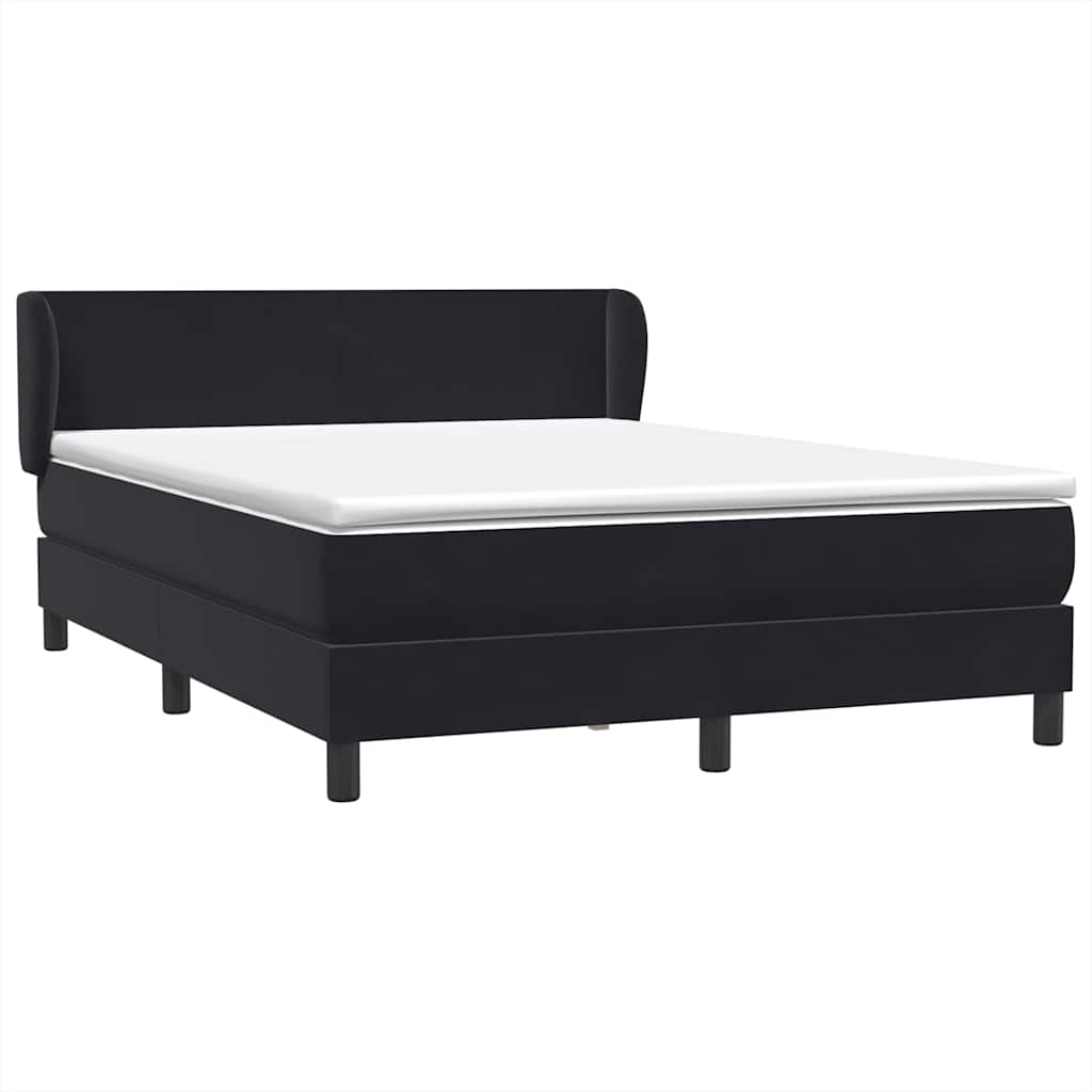 Box spring krevet s madracem crni 160x210 cm baršunasti