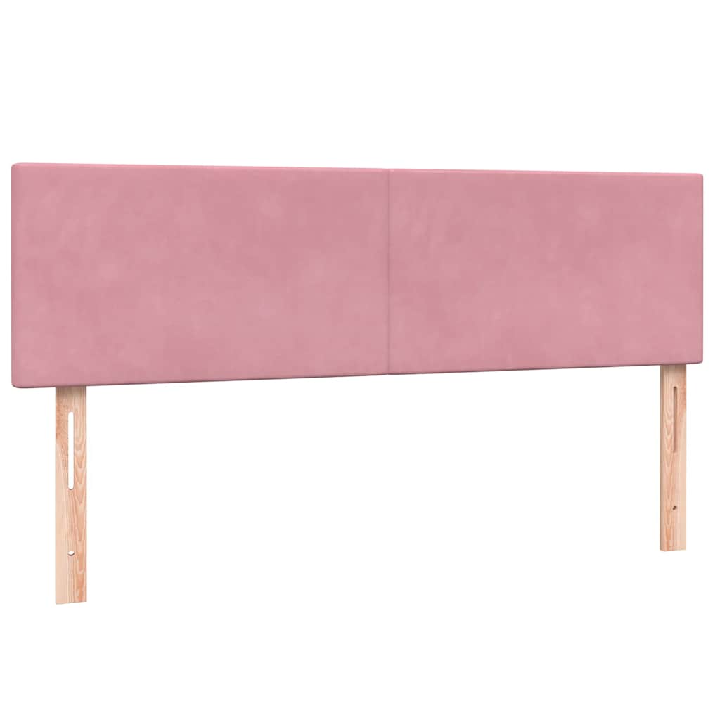 Box Spring krevet s madracem ružičasti 140x220 cm baršun