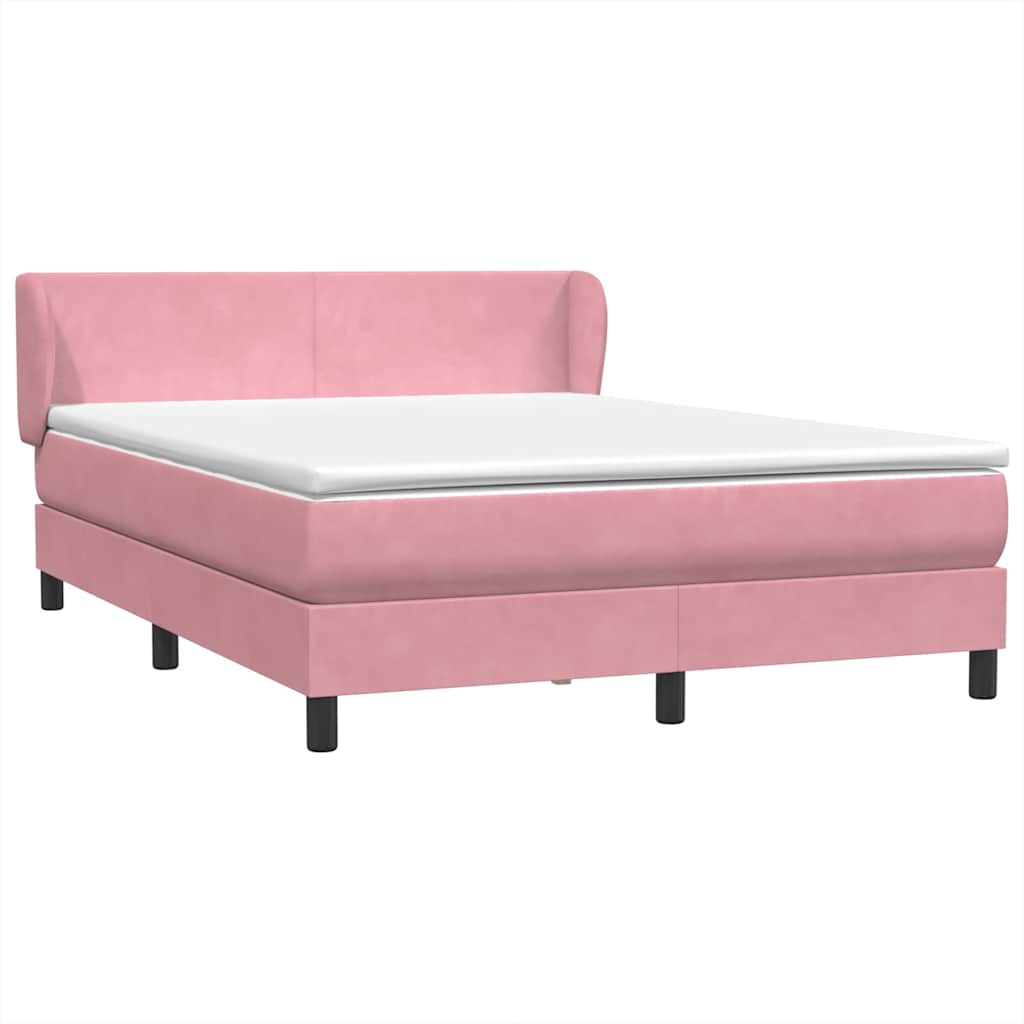 Box Spring krevet s madracem ružičasti 160x220 cm baršun
