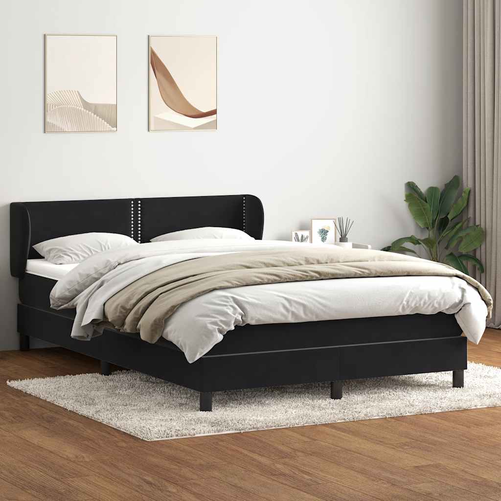 Box spring krevet s madracem crni 160x210 cm baršunasti