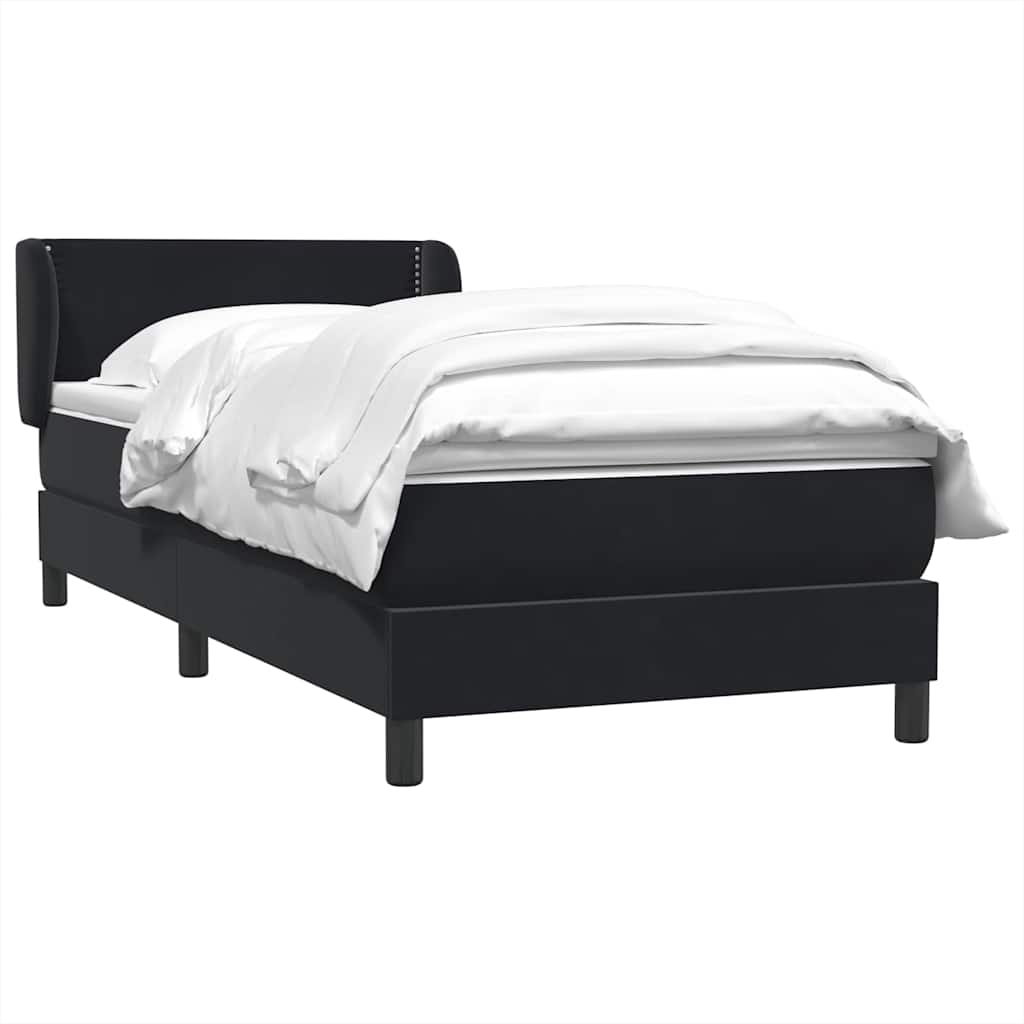 Box spring krevet s madracem crni 80 x 220 cm baršunasti