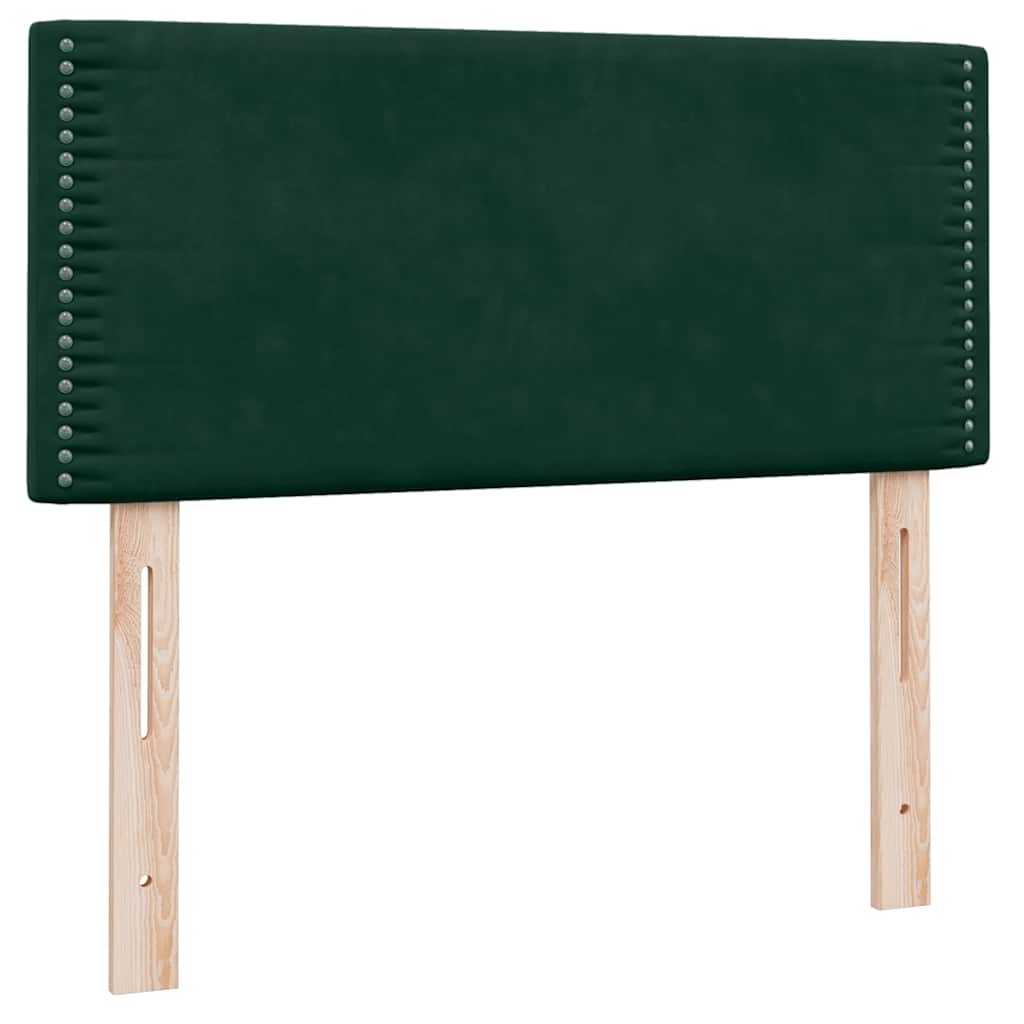 Box Spring krevet s madracem tamnozeleni 80x220 cm baršun