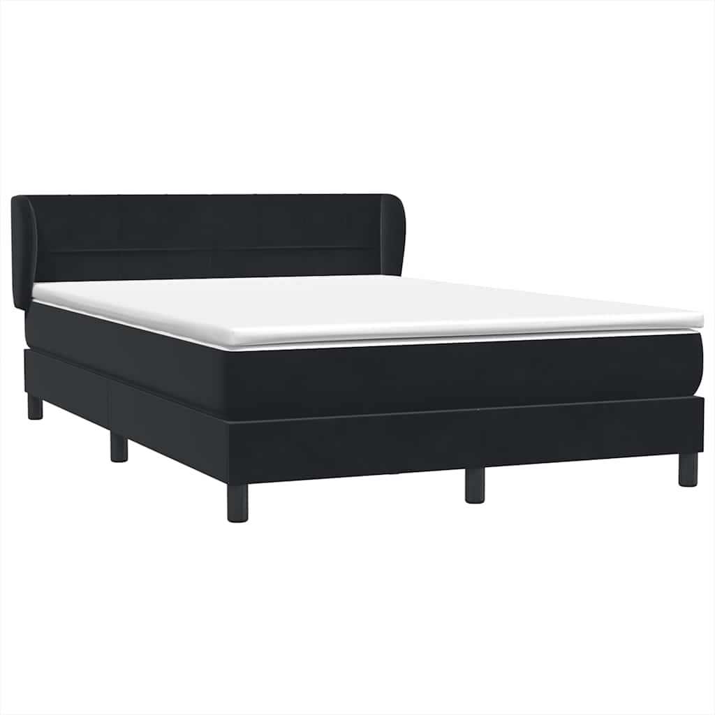 Box spring krevet s madracem crni 160x210 cm baršunasti