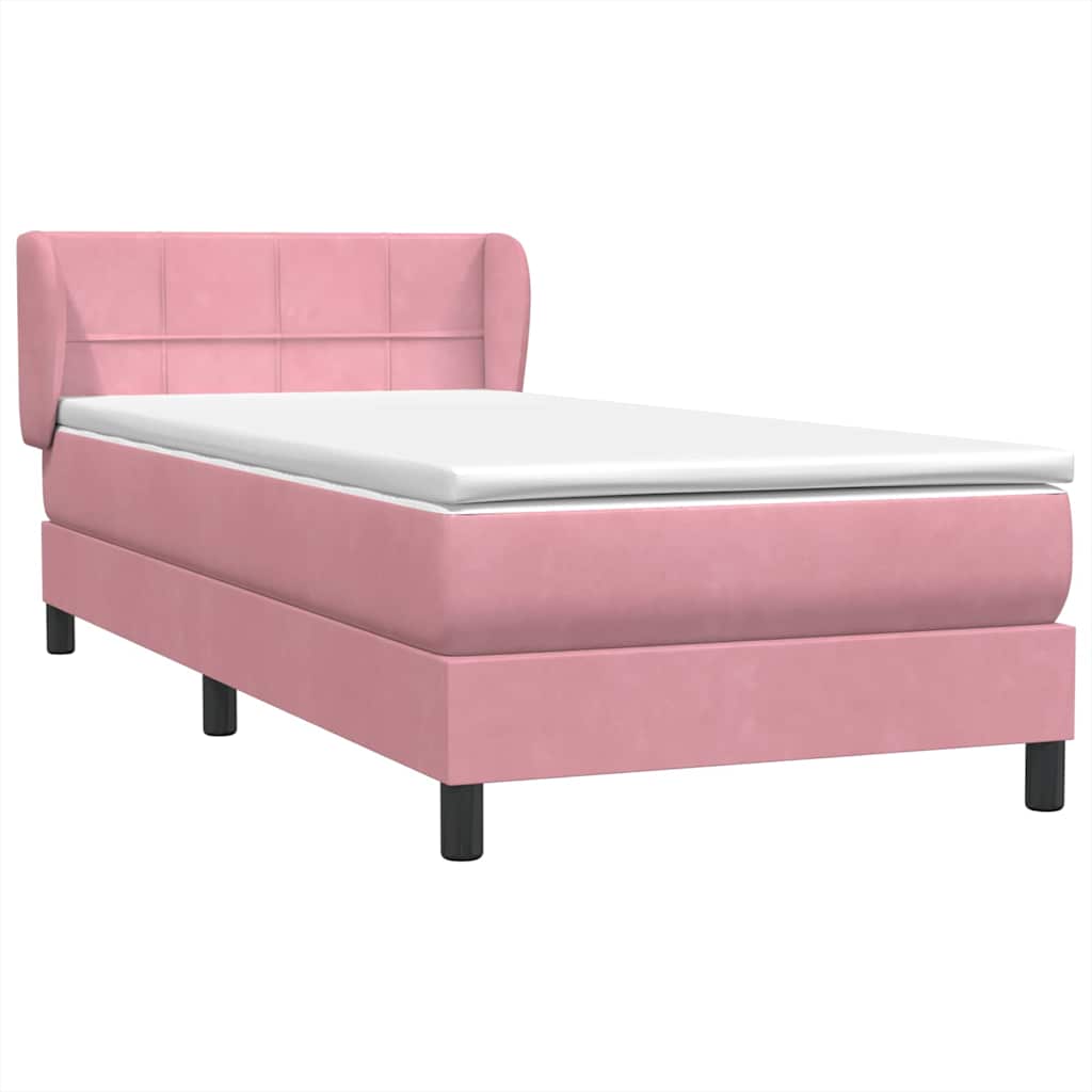Box spring krevet s madracem ružičasti 80 x 220 cm baršunasti