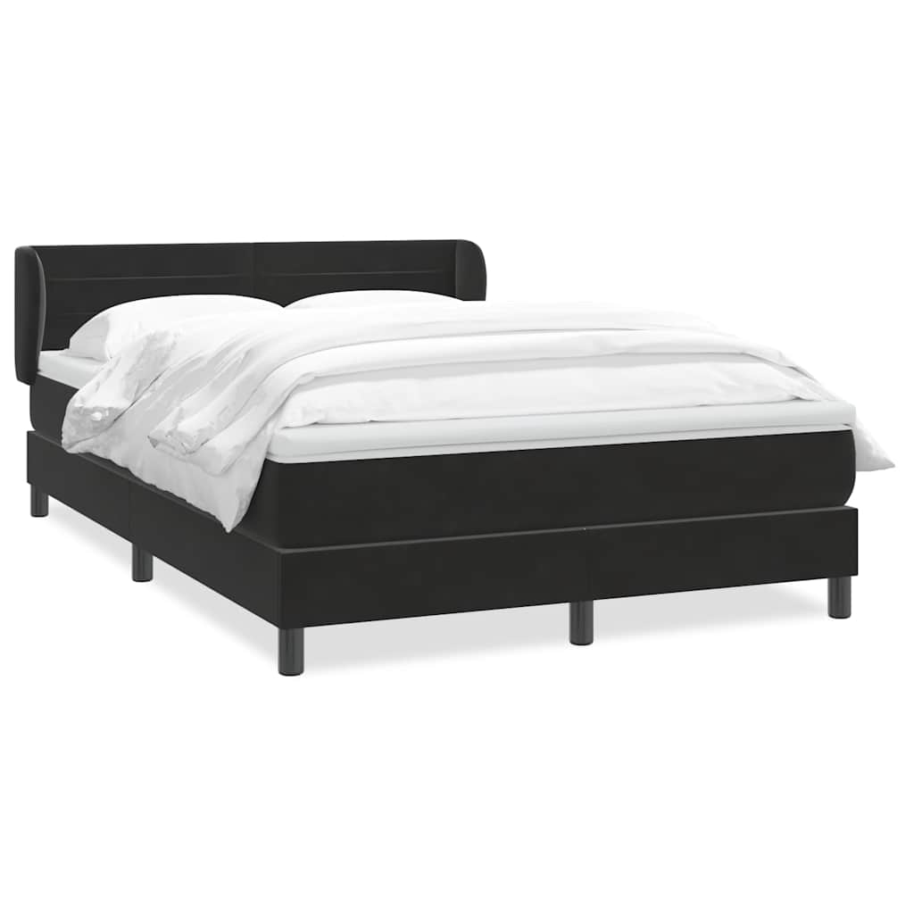 Box spring krevet s madracem crni 160x210 cm baršunasti