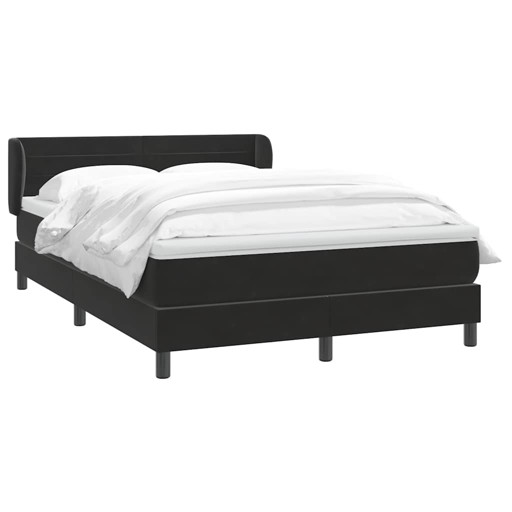Box spring krevet s madracem crni 160x210 cm baršunasti