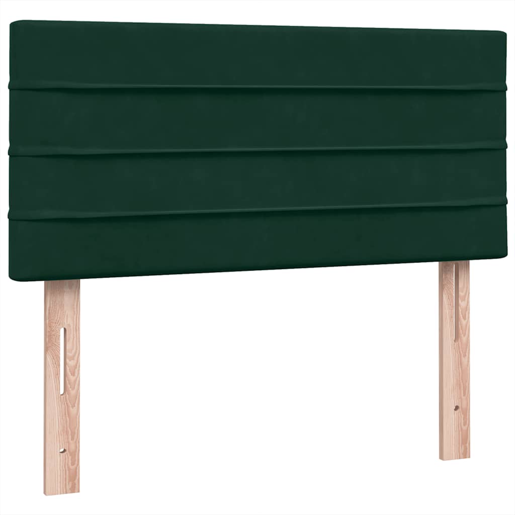 Box Spring krevet s madracem tamnozeleni 80x220 cm baršun