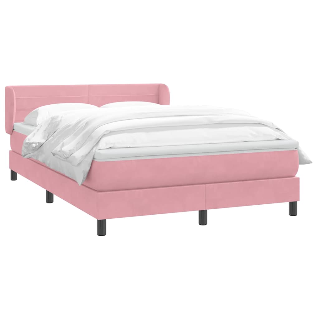 Box Spring krevet s madracem ružičasti 160x220 cm baršun