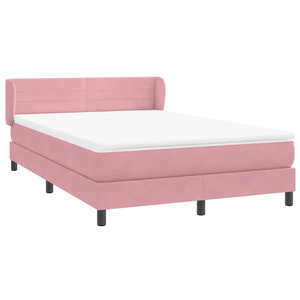 Box Spring krevet s madracem ružičasti 160x220 cm baršun