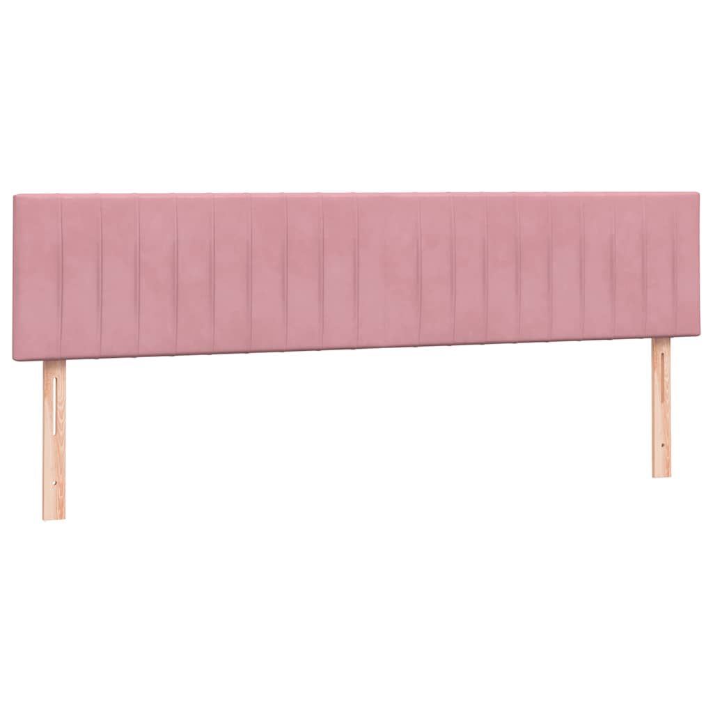 Box Spring krevet s madracima ružičasti 180x210 cm baršun