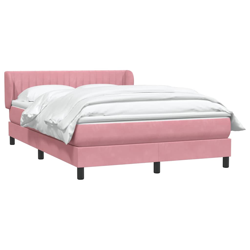 Box Spring krevet s madracem ružičasti 160x220 cm baršun