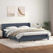 Box Spring krevet s madracima tamno sivi 180x210 cm baršun