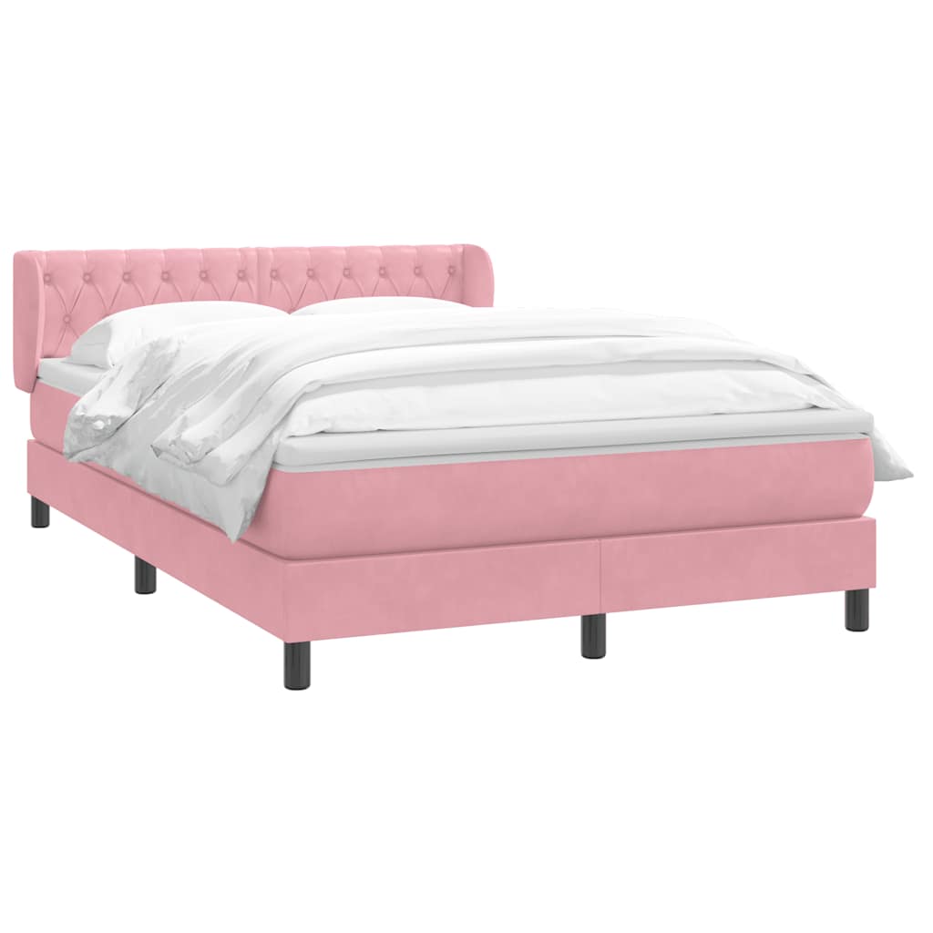 Box Spring krevet s madracem ružičasti 160x220 cm baršun