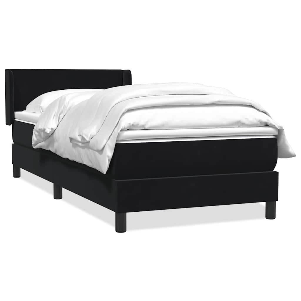 Box spring krevet s madracem crni 90x210 cm baršunasti