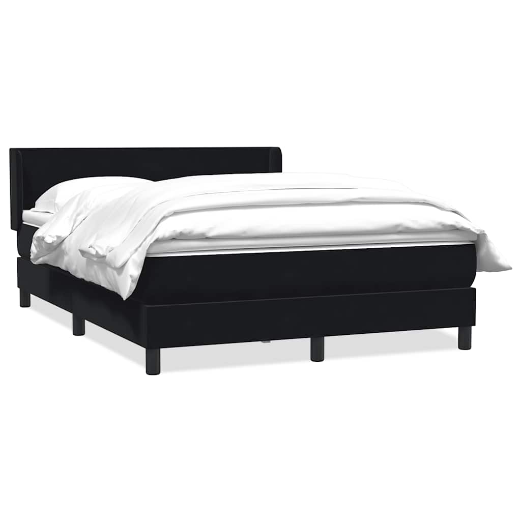 Box spring krevet s madracem crni 160x210 cm baršunasti