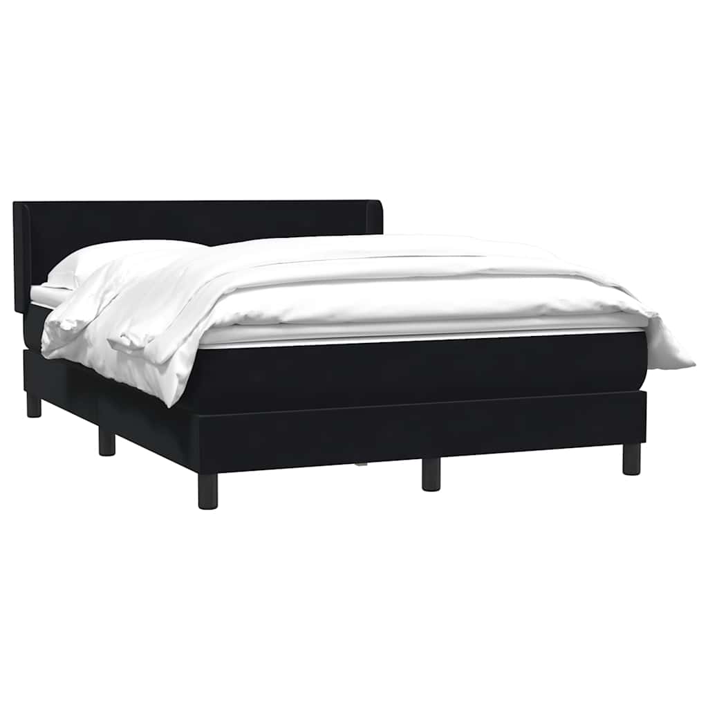 Box spring krevet s madracem crni 160x210 cm baršunasti