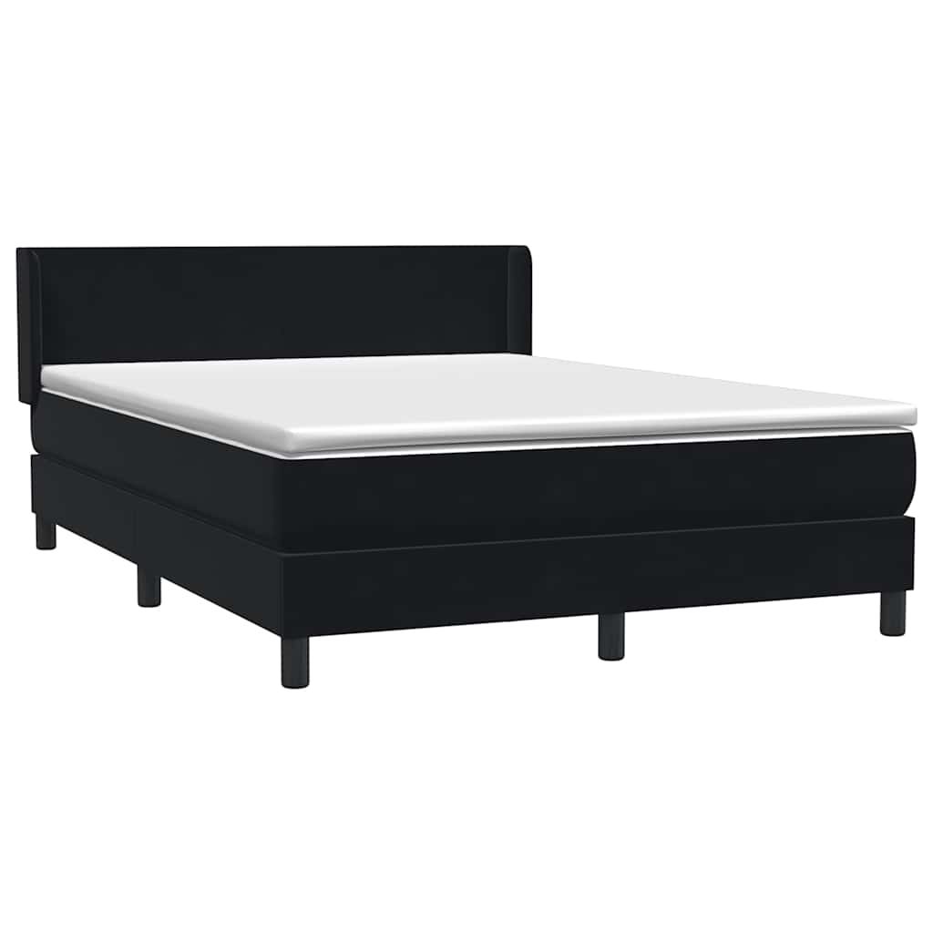 Box spring krevet s madracem crni 160x210 cm baršunasti