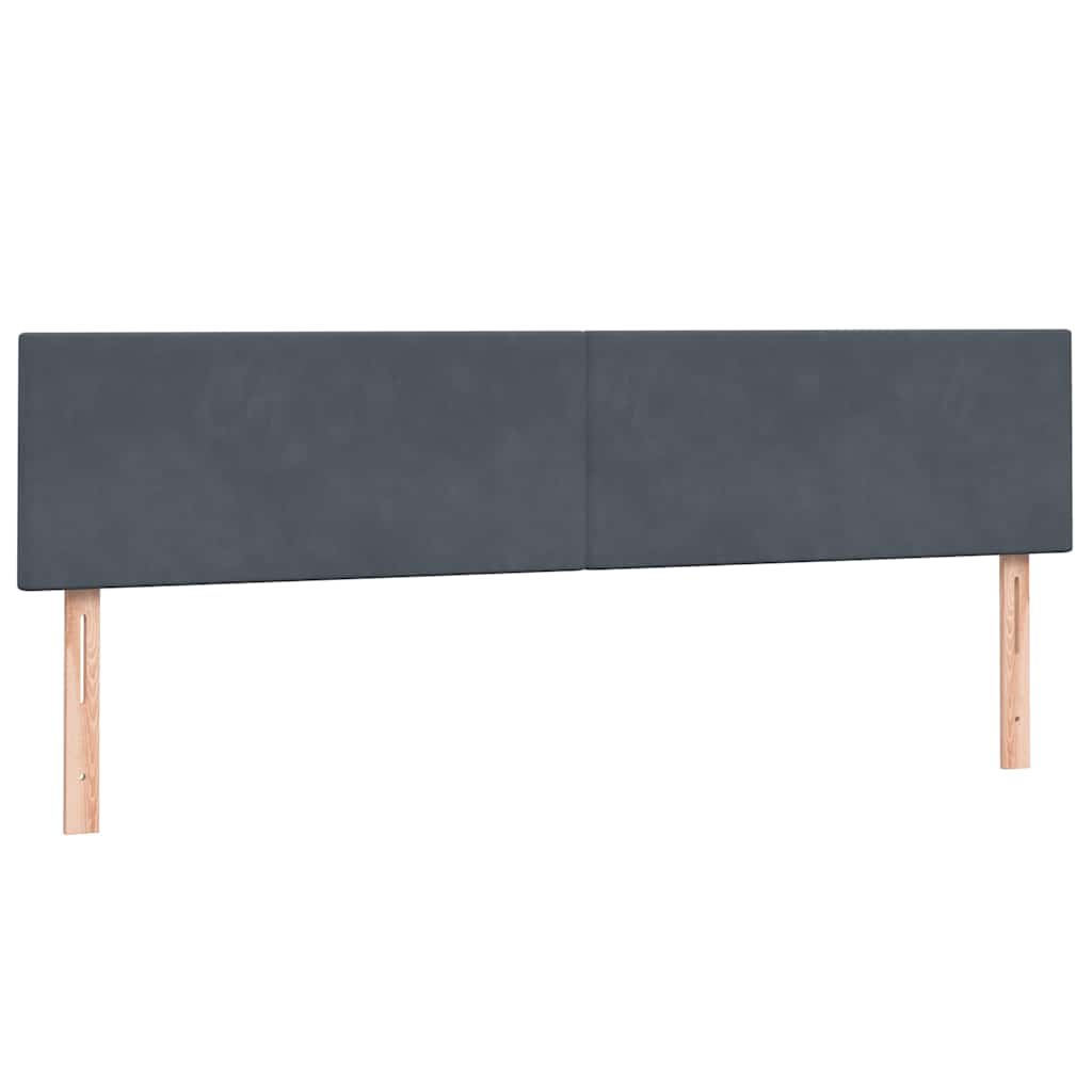 Krevet s oprugama i madracem tamnosivi 180x210 cm baršunasti