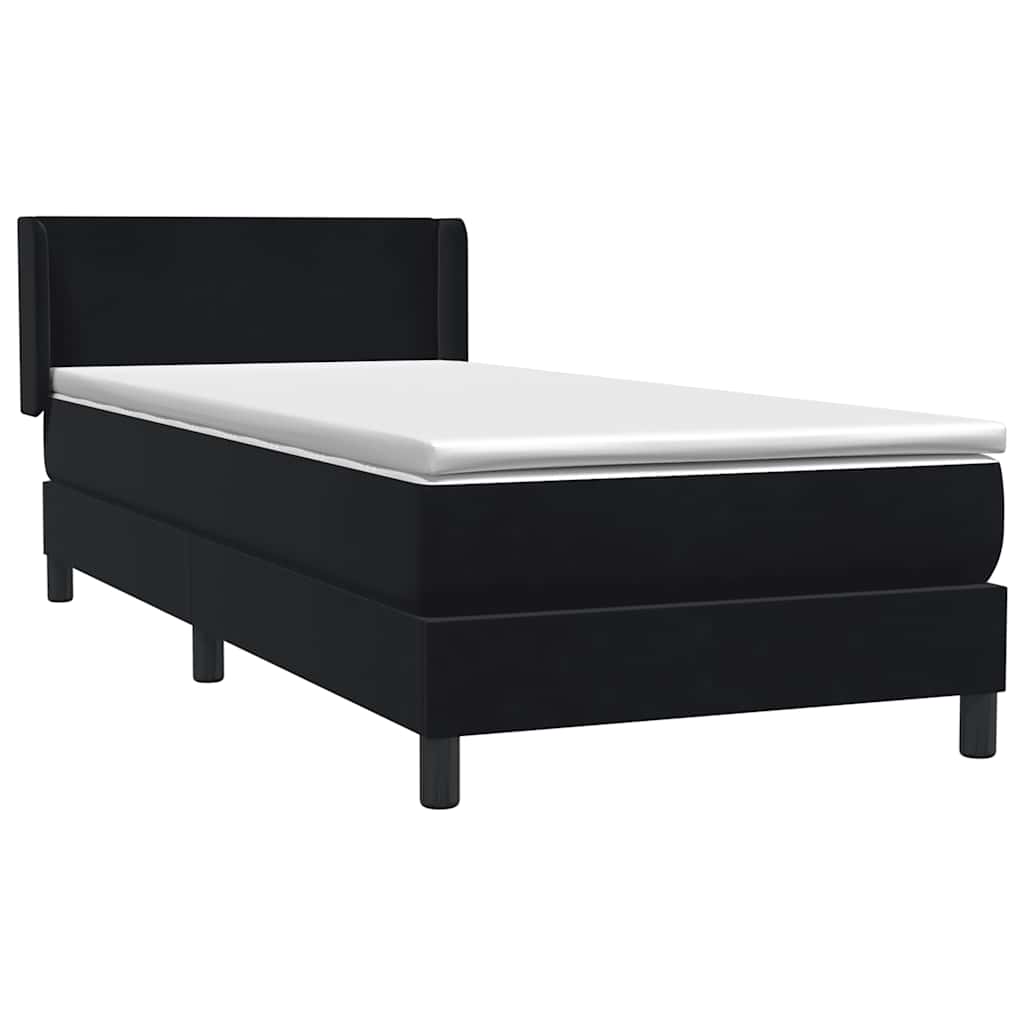Box spring krevet s madracem crni 80 x 220 cm baršunasti