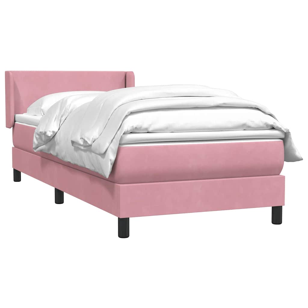 Box spring krevet s madracem ružičasti 80 x 220 cm baršunasti