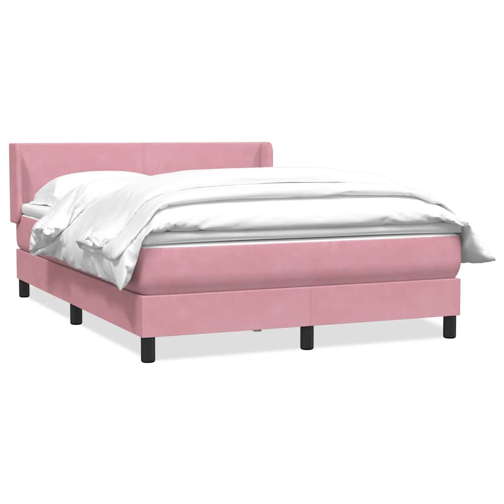 Box Spring krevet s madracem ružičasti 160x220 cm baršun