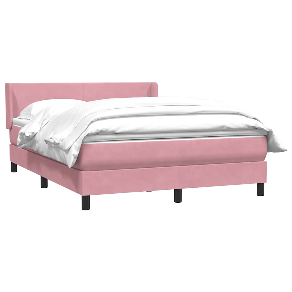 Box Spring krevet s madracem ružičasti 160x220 cm baršun