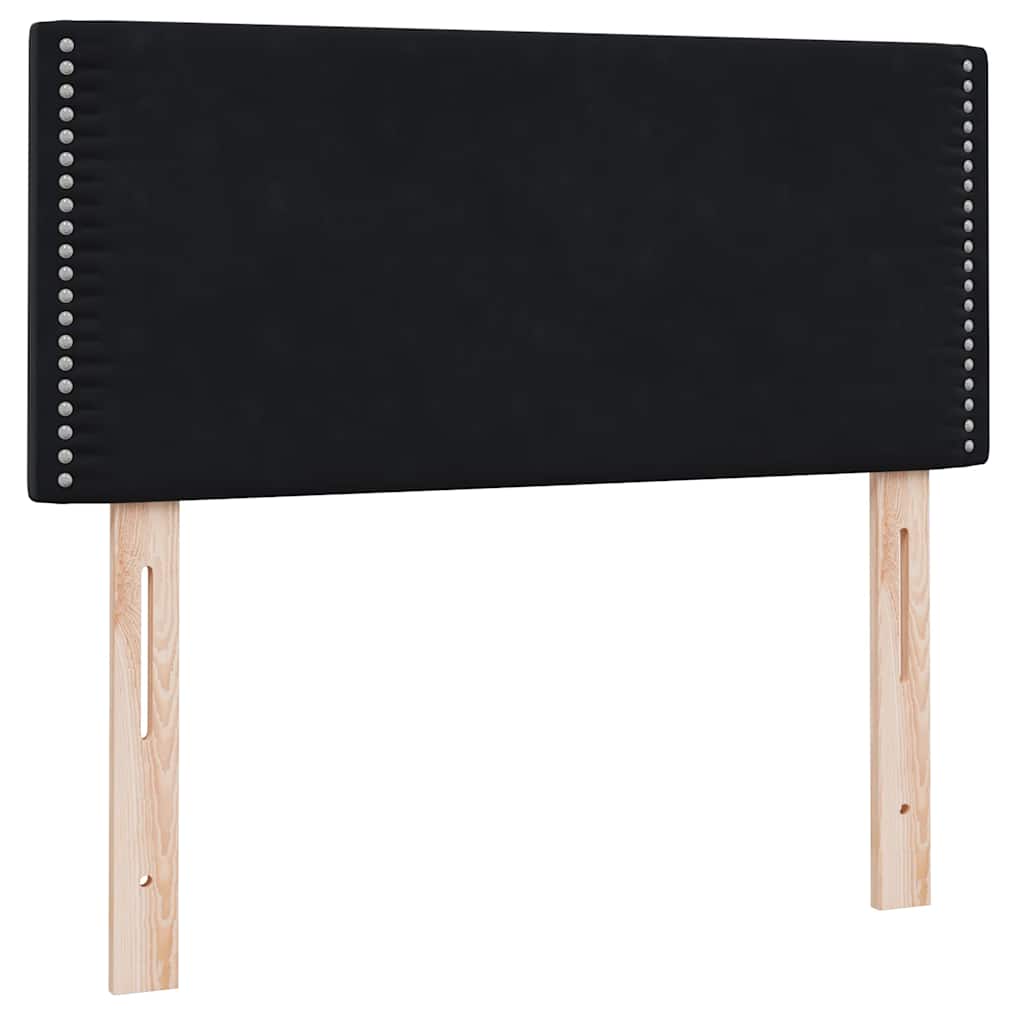 Box spring krevet s madracem crni 90x210 cm baršunasti