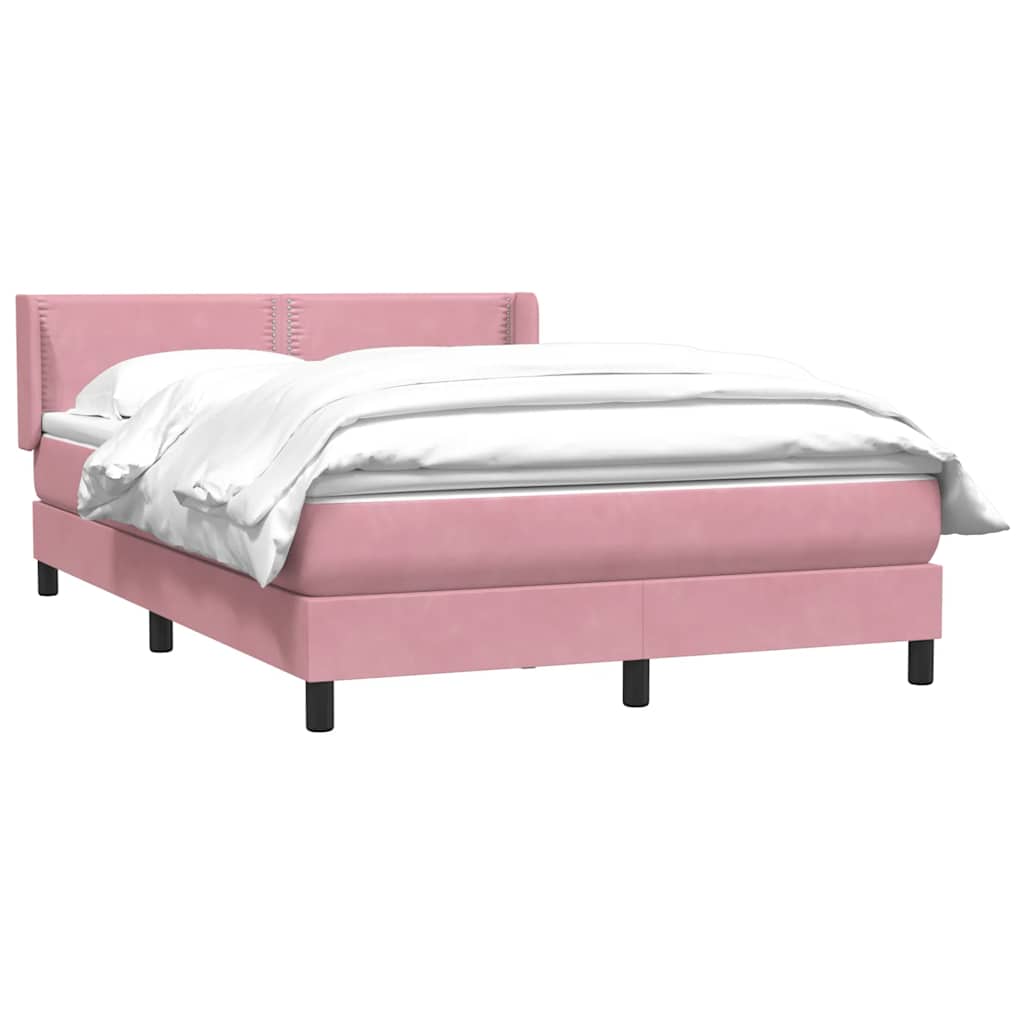 Box Spring krevet s madracem ružičasti 160x220 cm baršun