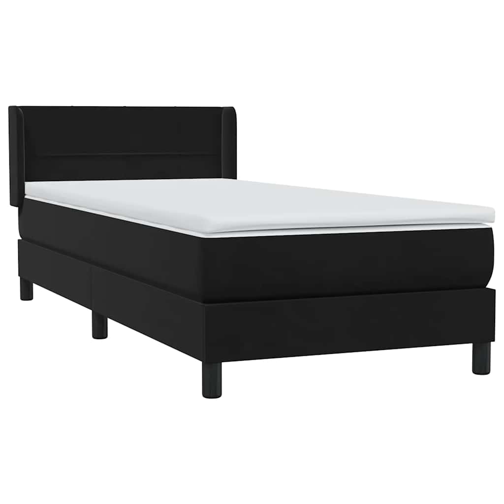 Box spring krevet s madracem crni 90x210 cm baršunasti