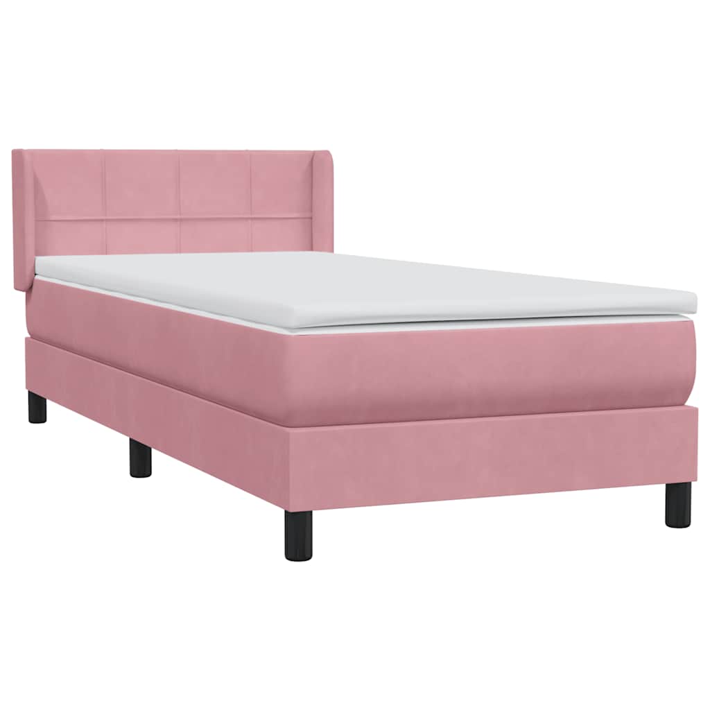 Box spring krevet s madracem ružičasti 80 x 220 cm baršunasti