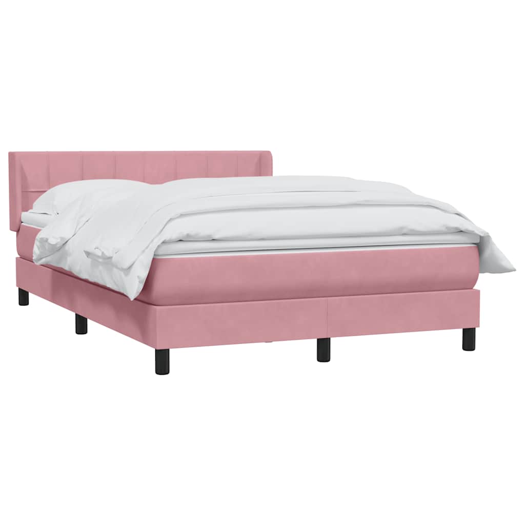 Box Spring krevet s madracem ružičasti 160x220 cm baršun