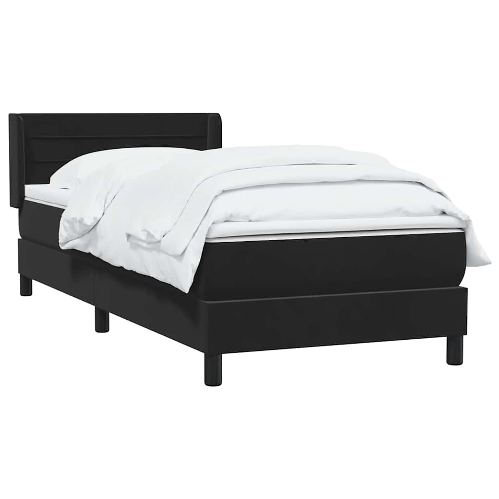 Box spring krevet s madracem crni 90x210 cm baršunasti