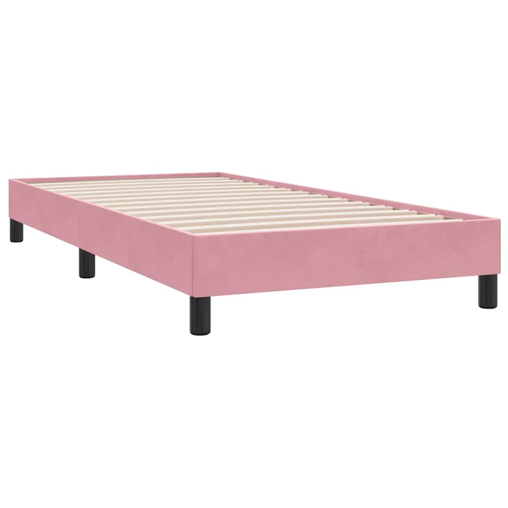 Box Spring krevet s madracem ružičasti 90x210 cm samt