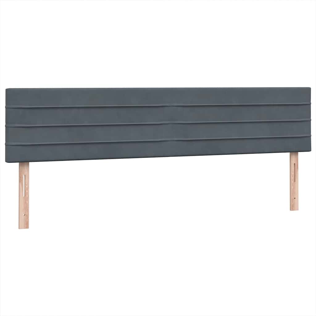 Krevet s oprugama i madracem tamnosivi 180x210 cm baršunasti