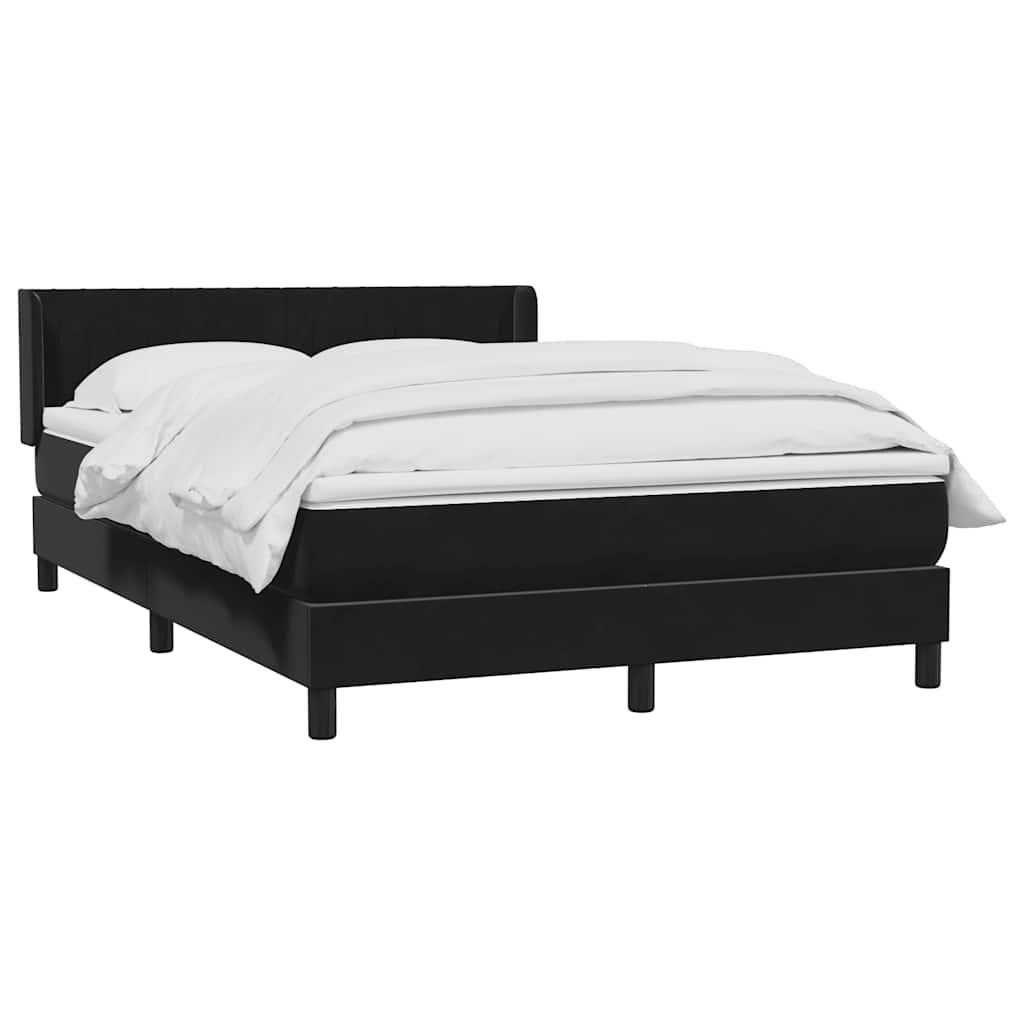 Box spring krevet s madracem crni 160x210 cm baršunasti