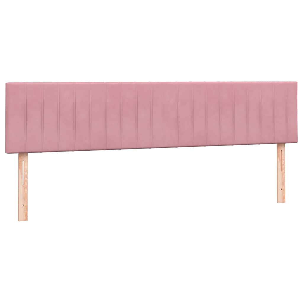 Krevet s oprugama i madracem ružičasti 180x210 cm baršunasti