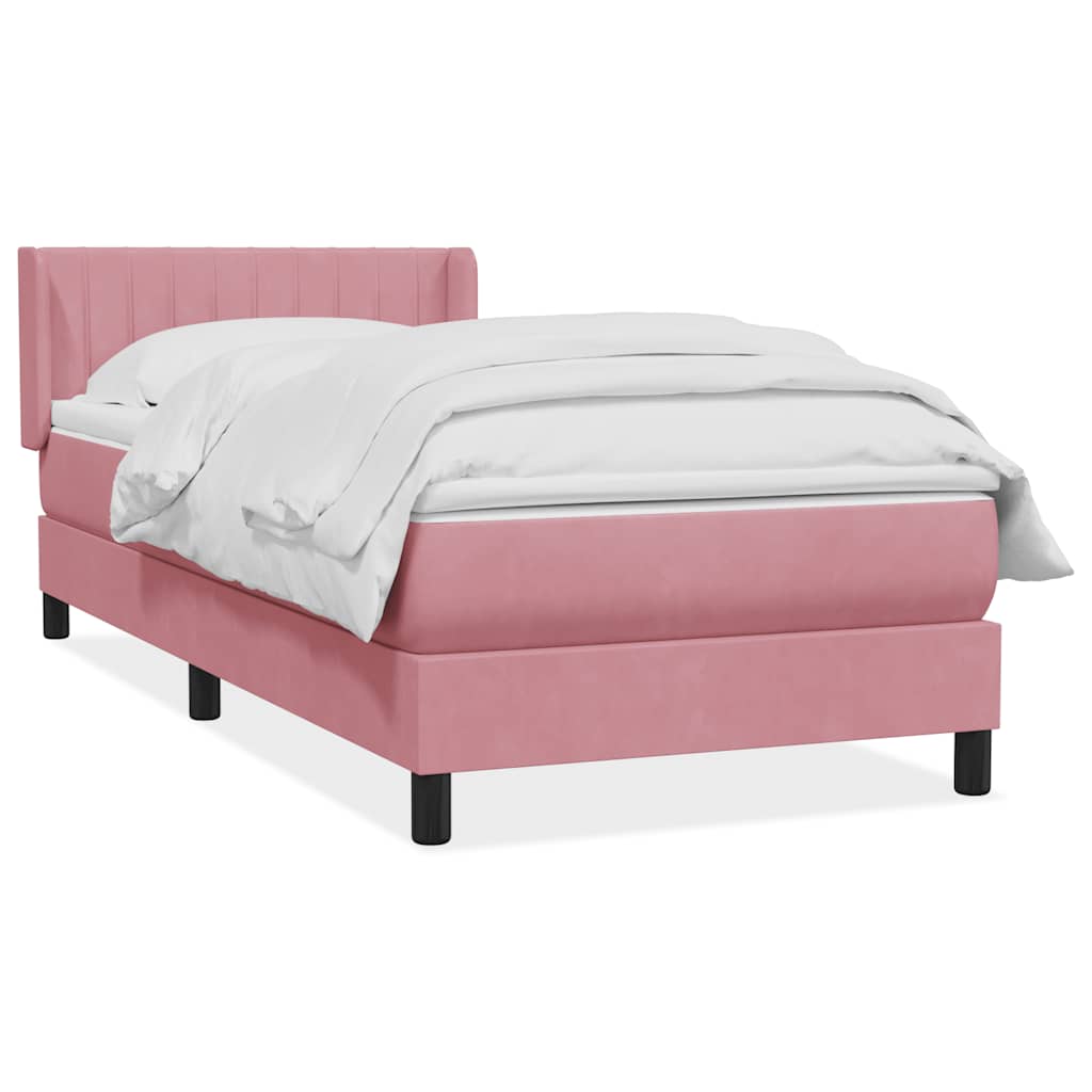 Box spring krevet s madracem ružičasti 80 x 220 cm baršunasti