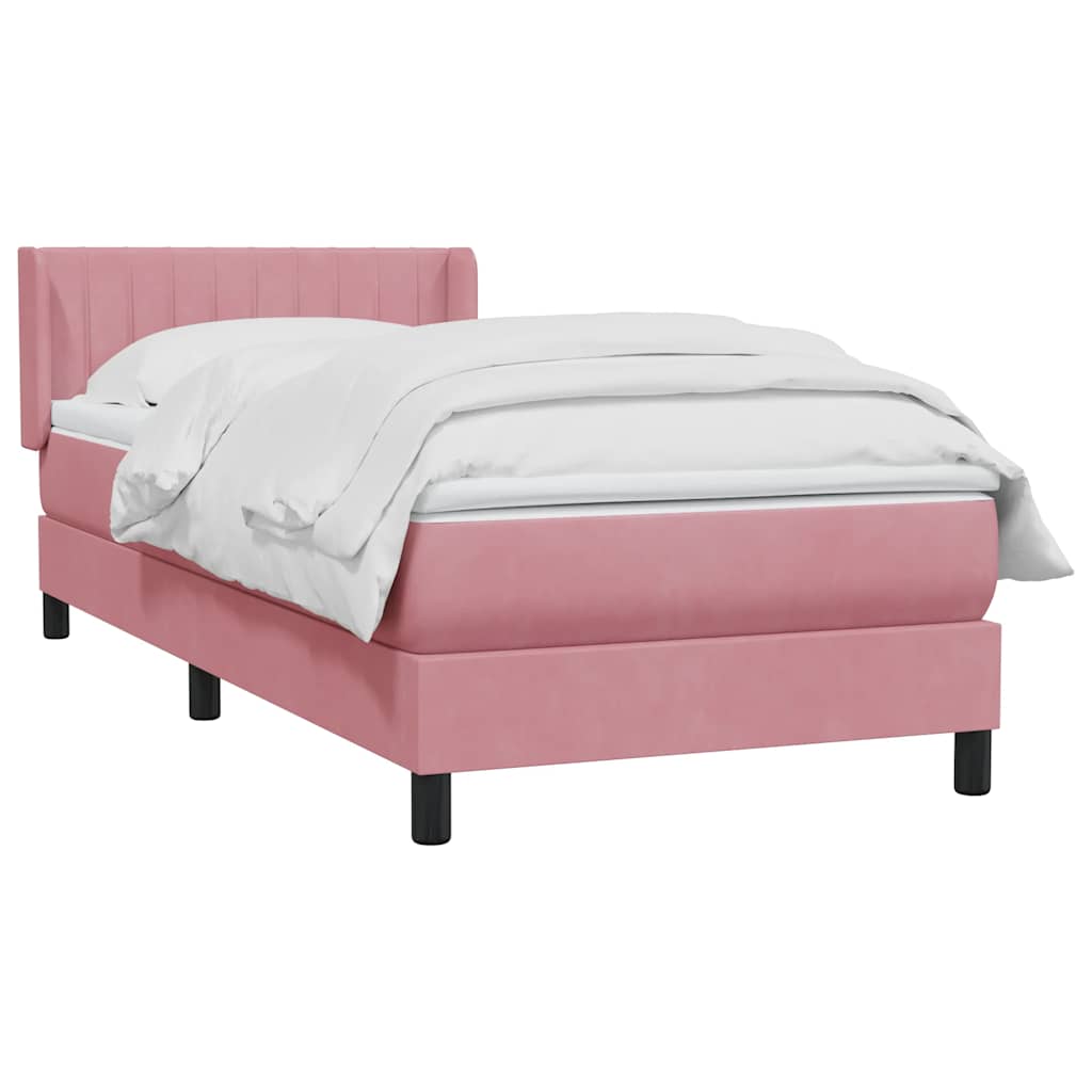 Box spring krevet s madracem ružičasti 80 x 220 cm baršunasti