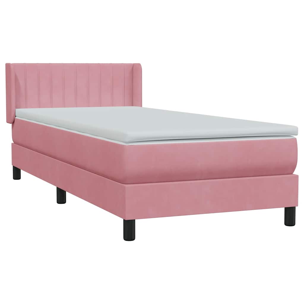 Box spring krevet s madracem ružičasti 80 x 220 cm baršunasti